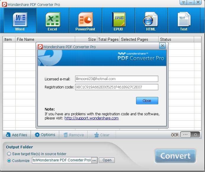 wondershare pdf converter 4.0.1 registration code